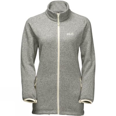 Fleece Jack Wolfskin Caribou Altis Mujer Gris - Chile JUI742061